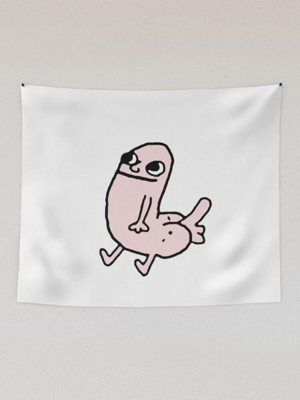Pink DickButt Meme Tapestry - Image 2