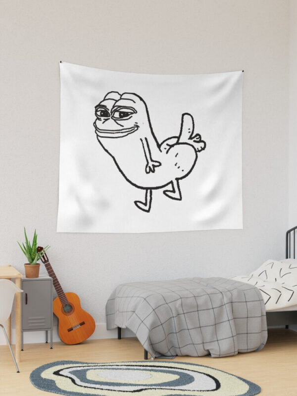 Pepe Dickbutt Tapestry - Image 4