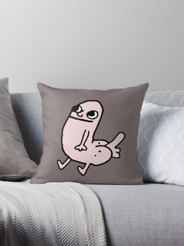 Pink DickButt Meme Pillow